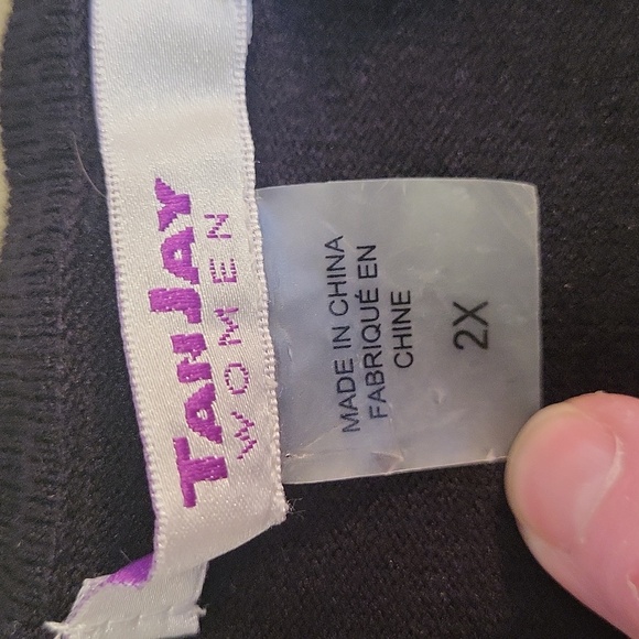 4 for $30 ๐ TanJay knit sparkley 3/4 sleeve fooler twin set size 2X - Picture 7 of 8